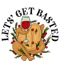 LetS Get Basted Thanksgiving Turkey Wine Bumper Sticker