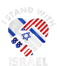 I Stand With Israel USA American Flag with Israel Flag Ladies Essential Flowy Tank