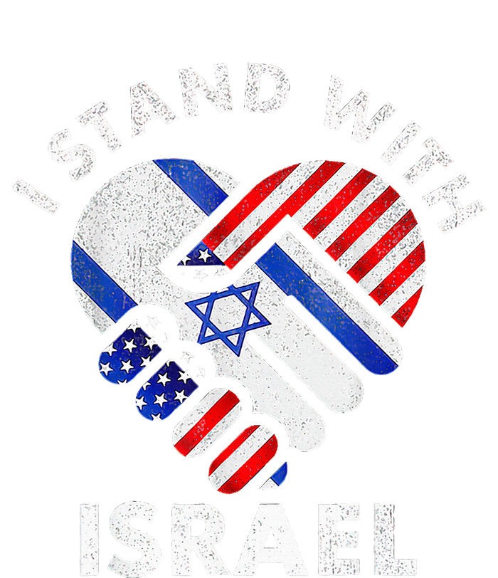 I Stand With Israel USA American Flag with Israel Flag Ladies Essential Flowy Tank