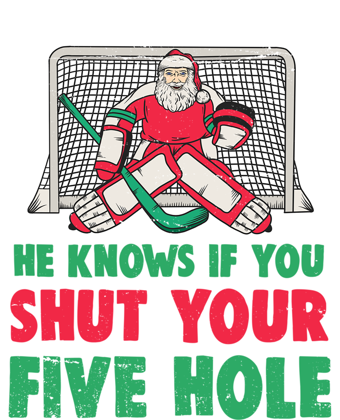 Funny Christmas Santa Ice Hockey Goaltender Goalie Gift Premium T-Shirt