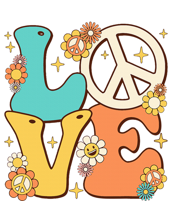 Retro Groovy Peace Sign Love 60s 70s Costume Hippie Theme Hooded Wearable Blanket