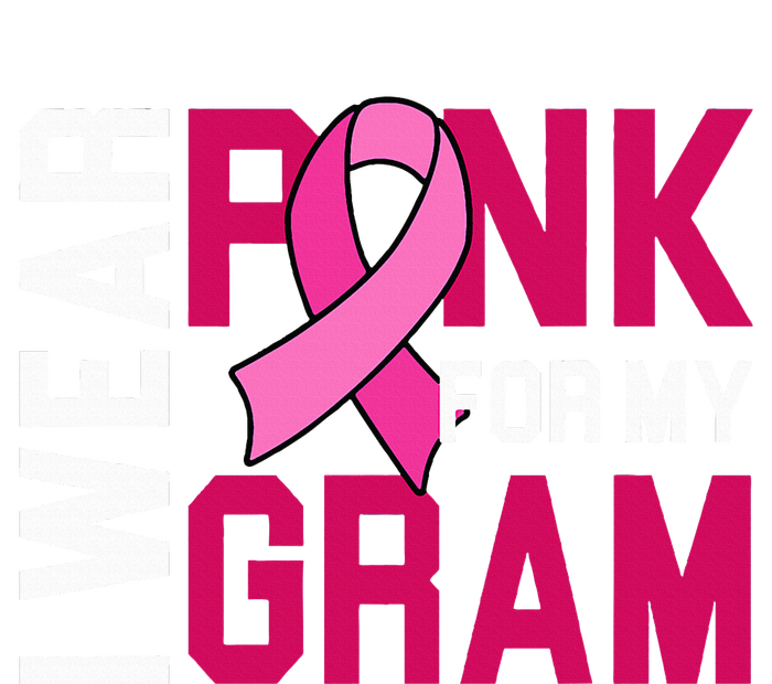 I Wear Pink For My Gram Breast Cancer Awareness Grandchild T-Shirt