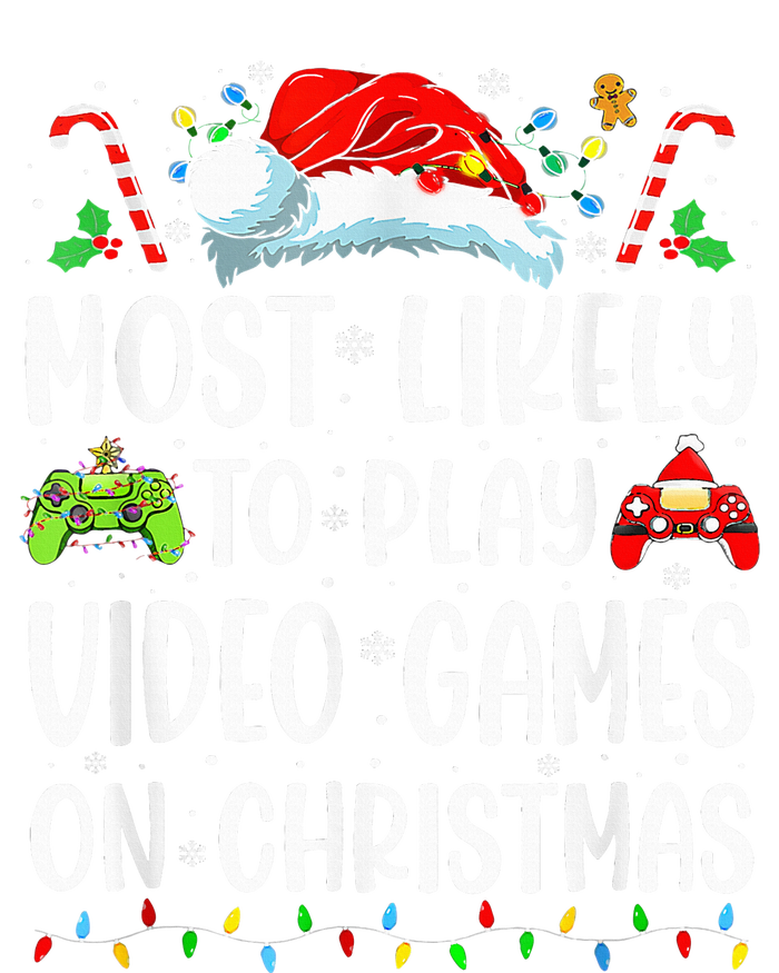 Funny Gamer Most Likely To Play Video Games On Christmas Cooling Performance Crew T-Shirt