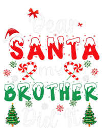 Dear Santa My Brother Did It Funny Christmas Pajama Mesh Reversible Basketball Jersey Tank