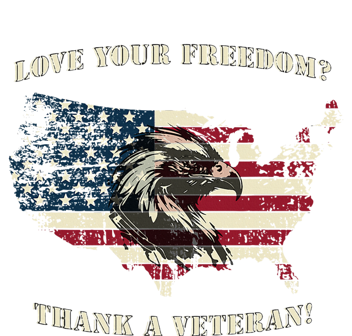 American Patriotic Love your Freedom Thank a Veteran  Cooling Performance Crew T-Shirt