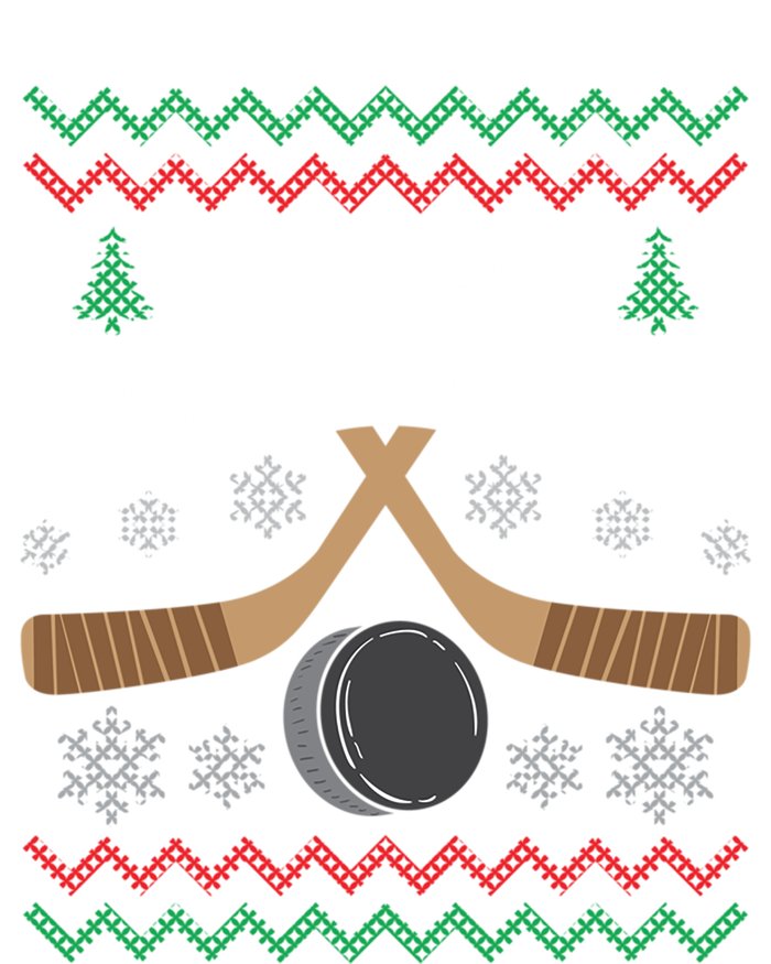 Happy Hockeydays Ice Hockey Player Ugly Christmas Sweater Gift Ladies Long Sleeve Shirt