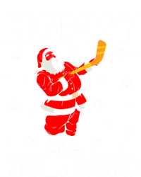 Happy Holidays Santa Ice Hockey Stick Santa Ice Hockey Game Meaningful Gift Tie-Dye T-Shirt