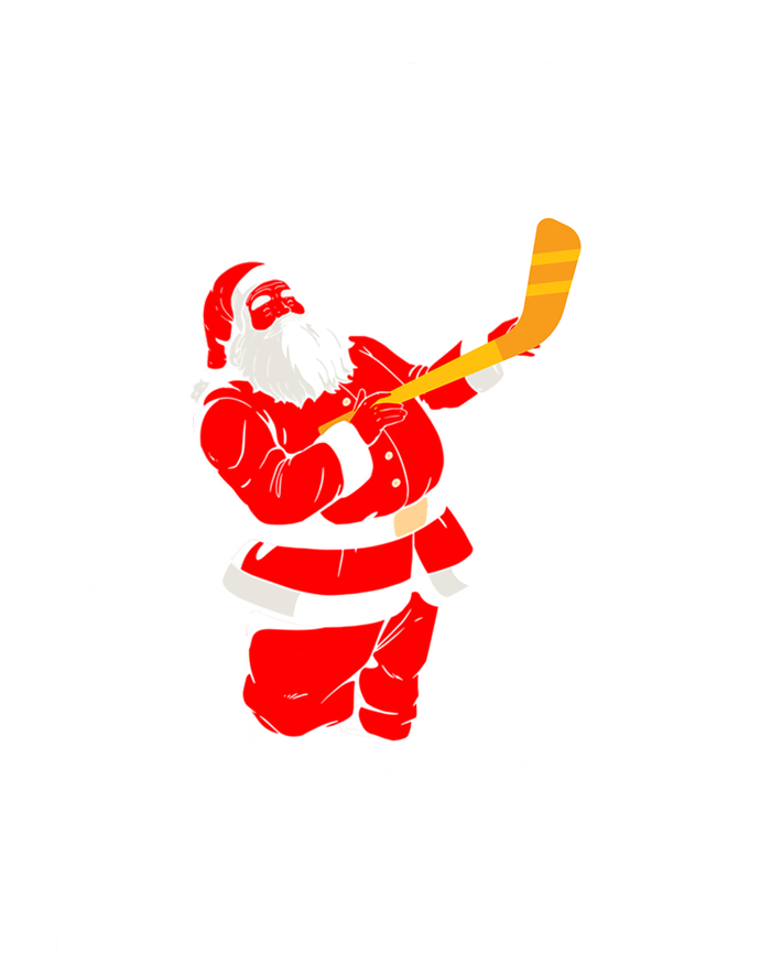 Happy Holidays Santa Ice Hockey Stick Santa Ice Hockey Game Meaningful Gift Tie-Dye T-Shirt