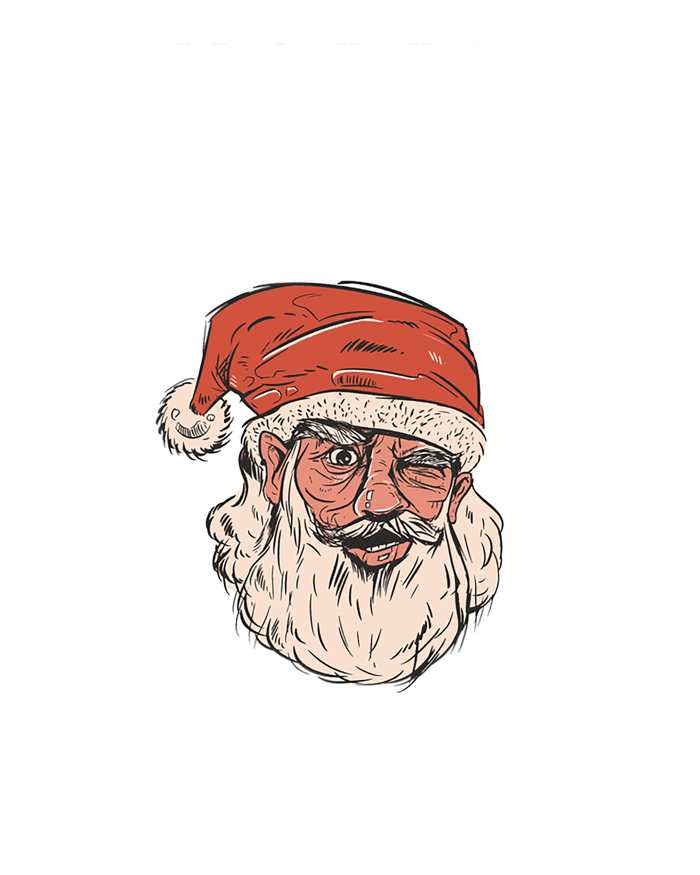 Happy Holidays Santa Ice Hockey Stick Santa Ice Hockey Game Gift T-Shirt