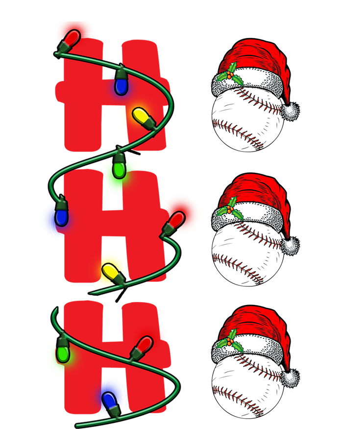 Holiday 365 Christmas Softball Ho Ho Ho Santa Hat Sport Funny Gift T-Shirt