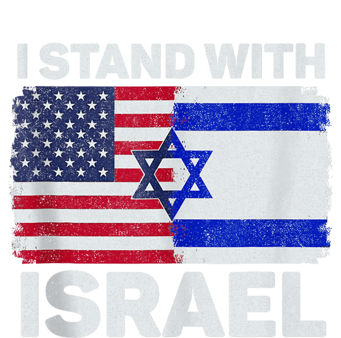 I Stand with Israel USA American Flag with Israel Flag Grommeted Golf Towel