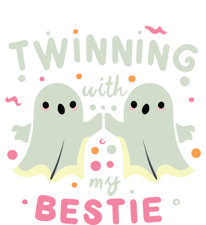 Twinning With My Bestie Halloween Ghost Boy Spirit Week Twin Day Best Friend Women's Racerback Tank