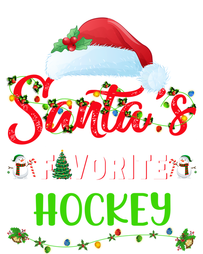 Lighting Xmas SantaS Favorite Hockey Christmas Meaningful Gift Women's T-Shirt