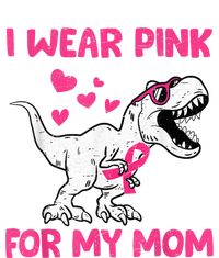 I Wear Pink For My Mom Dinosaur Cute Breast Cancer Awareness T-Shirt