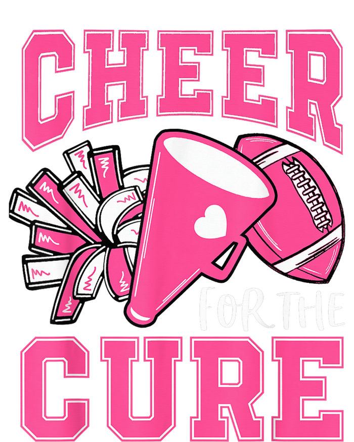 Cheer For The Cure Breast Cancer Awareness Cheerleader Funny T-Shirt