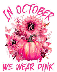 In October We Wear Pink Pumpkin Breast Cancer Awareness Cute T-Shirt