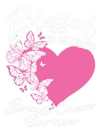 Blessed To Be Called Breast Cancer Survivor Pink Butterfly Kids Hoodie