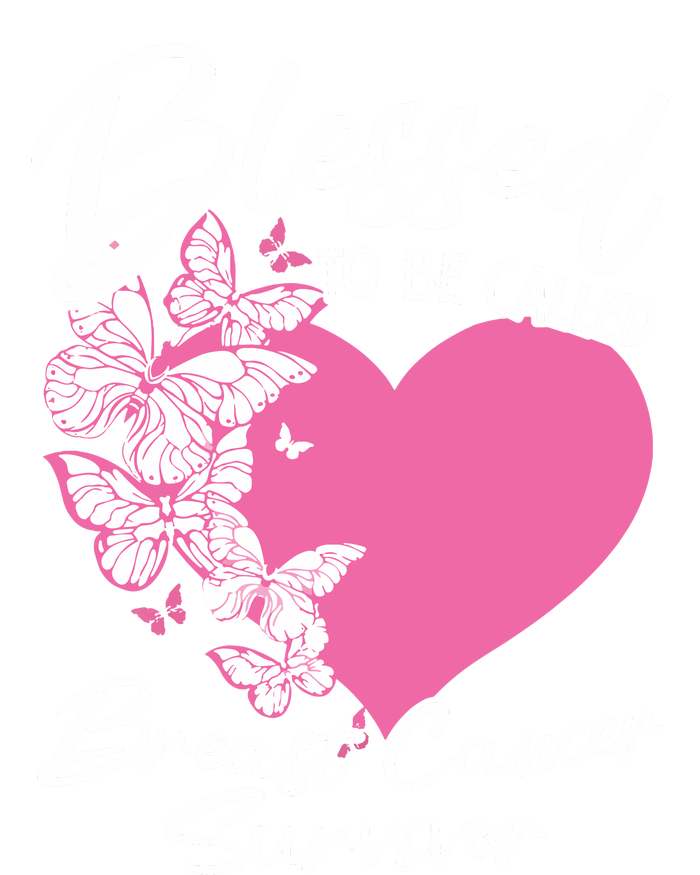 Blessed To Be Called Breast Cancer Survivor Pink Butterfly Kids Hoodie