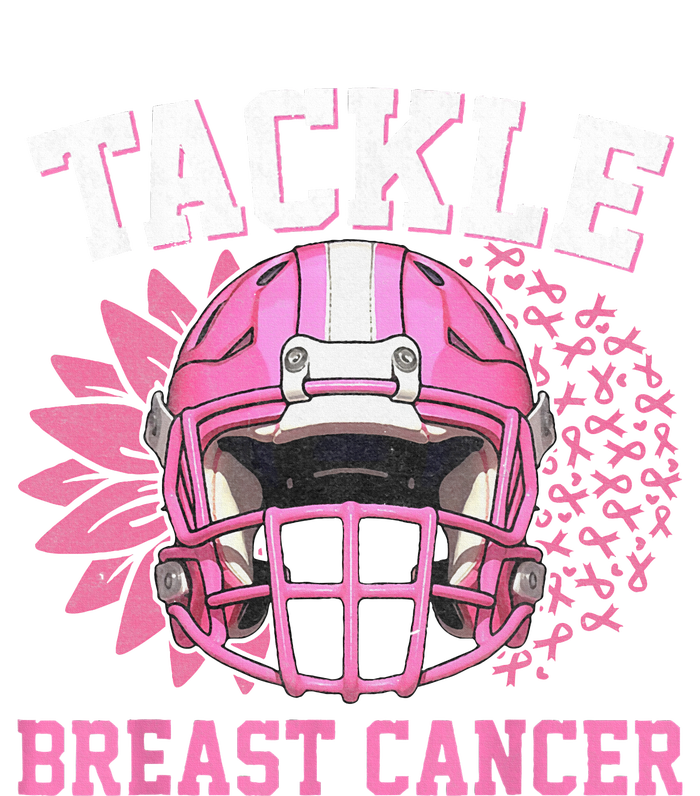 Tackle Football Pink Ribbon Breast Cancer Awareness Ceramic Bell Ornament