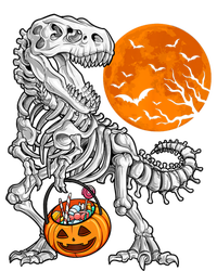 Halloween Boys Dinosaur Skeleton T Rex Scary Pumpkin Moon Poster