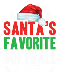 SantaS Favorite Softball Player Christmas Xmas Santa Hat Gift Kids Hoodie