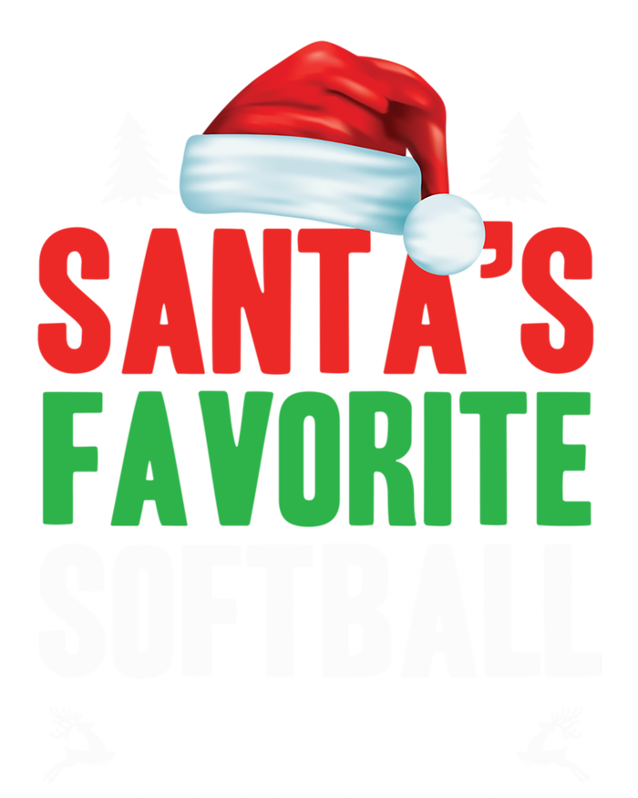 SantaS Favorite Softball Player Christmas Xmas Santa Hat Gift Kids Hoodie