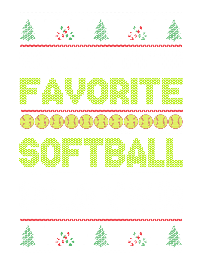 SantaS Favorite Softball Player Ugly Christmas Gift Toddler Sweatshirt