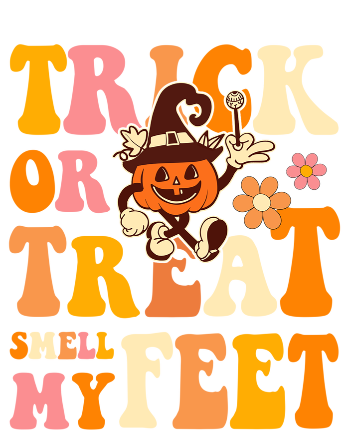 Trick Or Treat Smell My Feet Groovy Retro Halloween Pumpkin Gift Sweatshirt Cinch Pack Bag