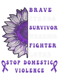 Purple Ribbon Support Survivors Domestic Violence Awareness Women's Tri-Blend 3/4-Sleeve Raglan Shirt