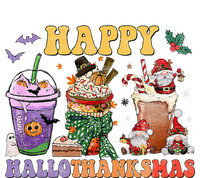 Coffee Halloween Thanksgiving Christmas Happy Hallothanksmas Tie-Dye T-Shirt