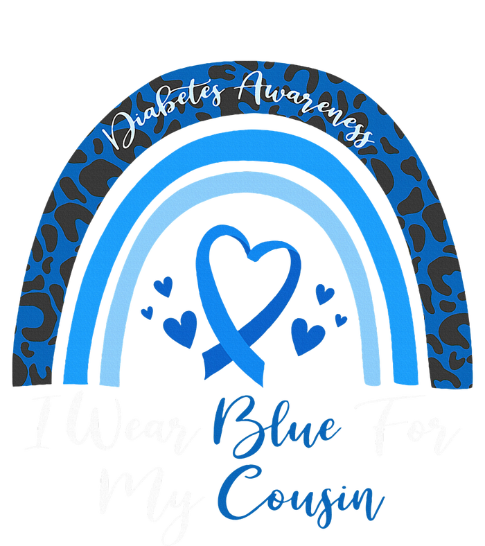 I Wear Blue For My Cousin Rainbow Leopard Diabetes Awareness Daily Commute Backpack