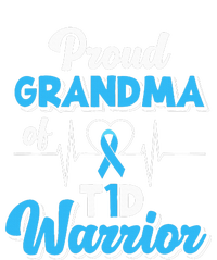 Proud Grandma Of A T1d Warrior Diabetic Diabetes Awareness Full Zip Hoodie