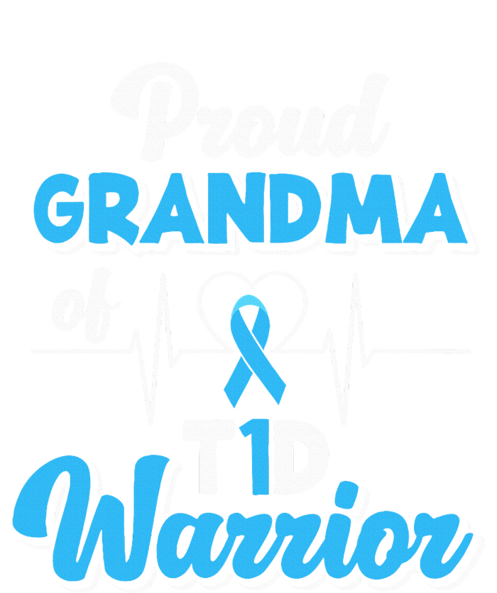 Proud Grandma Of A T1d Warrior Diabetic Diabetes Awareness Full Zip Hoodie