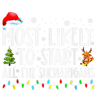 Most Likely To Start All The Shenanigans Family Xmas Holiday Poster