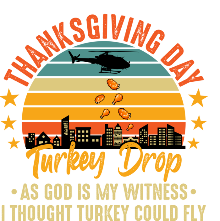 Thanksgiving Day Turkey Drop Vintage Retro Funny Gift T-Shirt