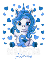 Diabetes Awareness Month Blue Ribbon Unicorn Short Acrylic Beanie