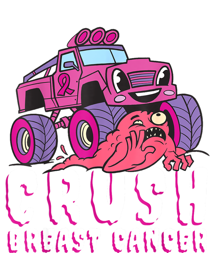 Crush Breast Cancer Awareness Monster Truck October Pink High Crown Mesh Back Trucker Hat