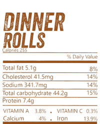 Dinner Rolls Nutrition Facts Matching Family Thanksgiving Women's Racerback Cropped Tank