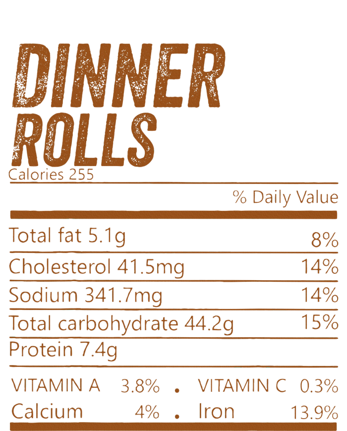 Dinner Rolls Nutrition Facts Matching Family Thanksgiving Women's Racerback Cropped Tank