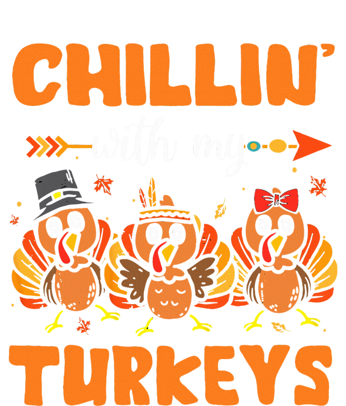 Chillin With My Turkeys Thanksgiving Family Cooling Performance Crew T-Shirt