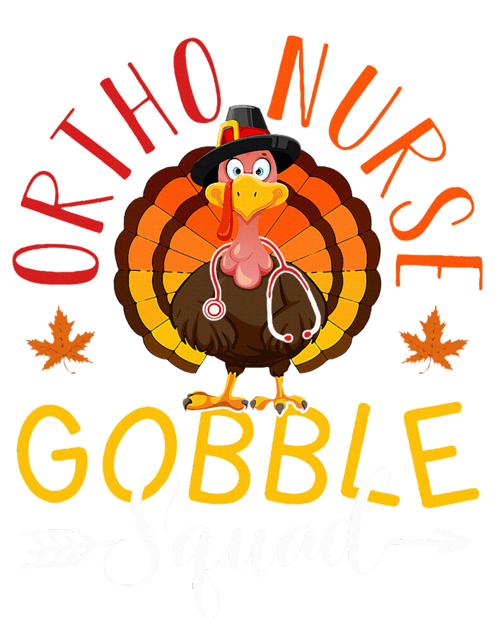 Ortho Nurse Gobble Squad Nurse Thanksgiving Turkey Day V-Neck T-Shirt