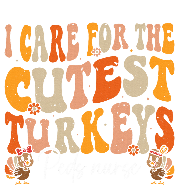 Peds Nurse Thanksgiving Cutest Turkeys Retro Fall Nurse Drawstring Bag