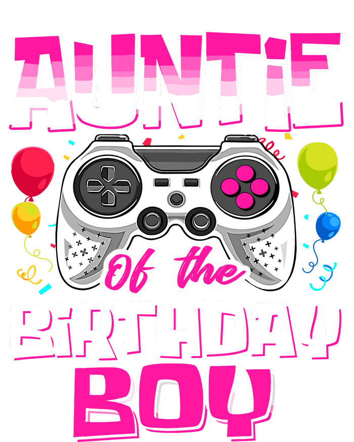 Auntie Of The Birthday Boy Matching Video Gamer Birthday Women's Perfect Tri Tunic Long Sleeve Shirt