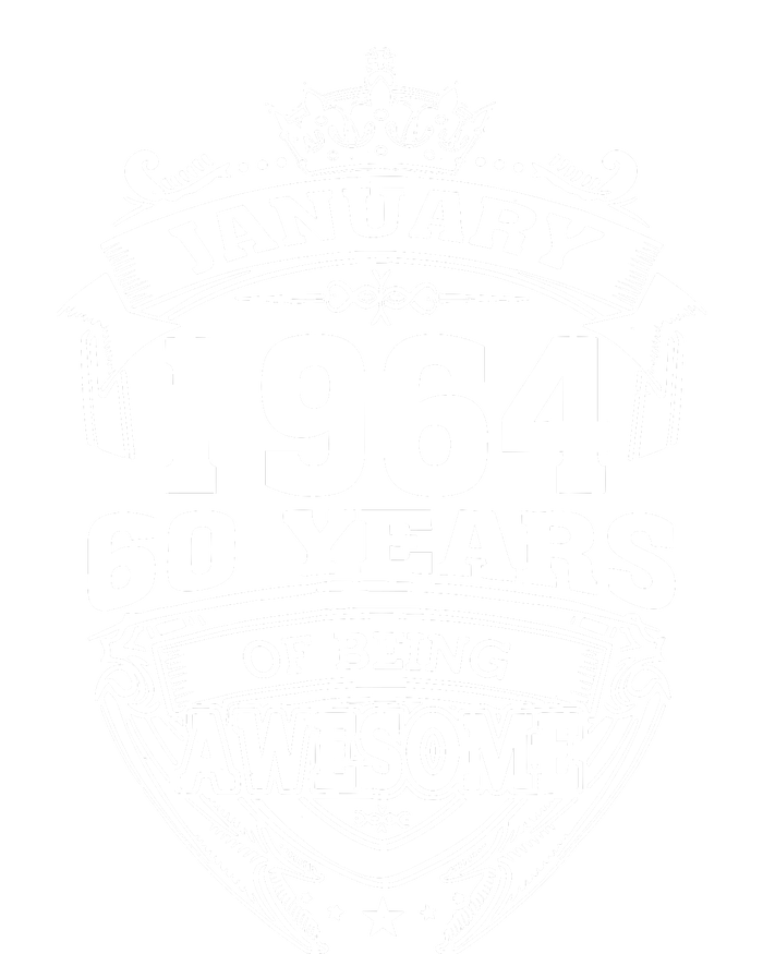 January 1964 60 Years Of Being Awesome 60th Birthday Tall T-Shirt