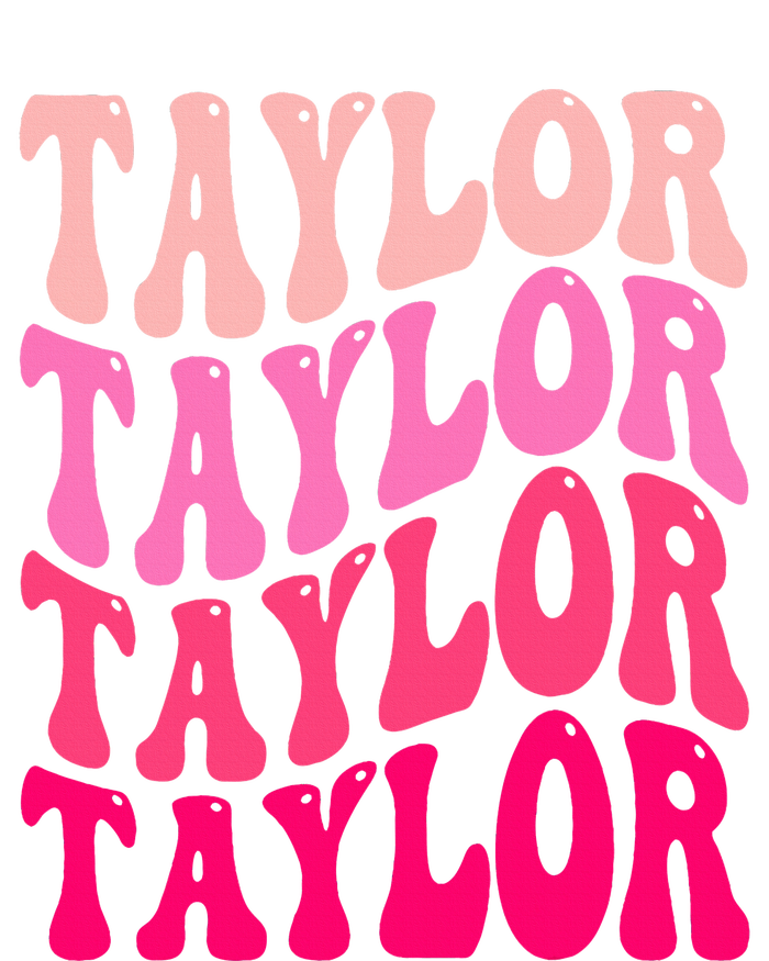 Girl Retro TAYLOR First Name Personalized Groovy Birthday Canvas