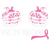 Breast Cancer Awareness Save The Pumpkins Halloween Costume Womens Funnel Neck Pullover Hood