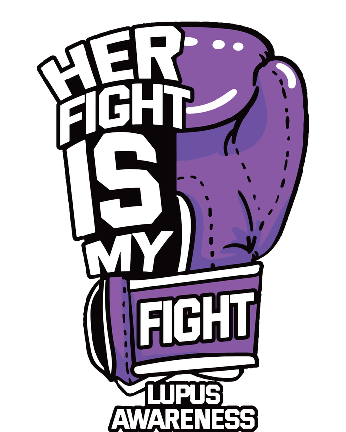 Her Fight Is My Fight Systemic Lupus Erythematosus Purple T-Shirt