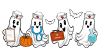 Nurse Halloween Ghost Festive T-Shirt