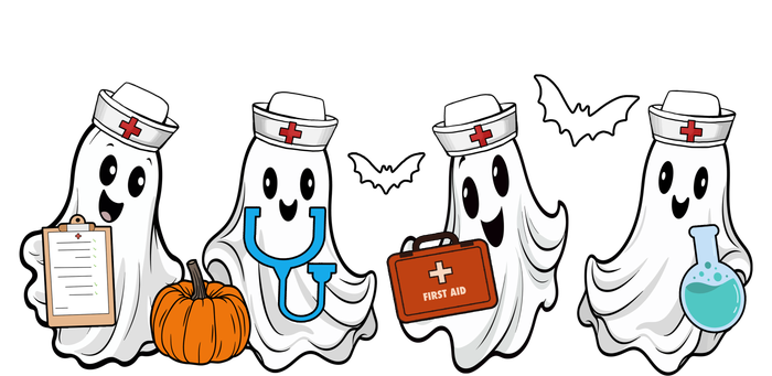 Nurse Halloween Ghost Festive T-Shirt