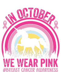 In October We Wear Pink Unicorn Breast Cancer Awareness Sustainable Bucket Hat